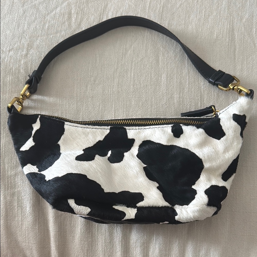 Black and White Cow Print Women's Bag